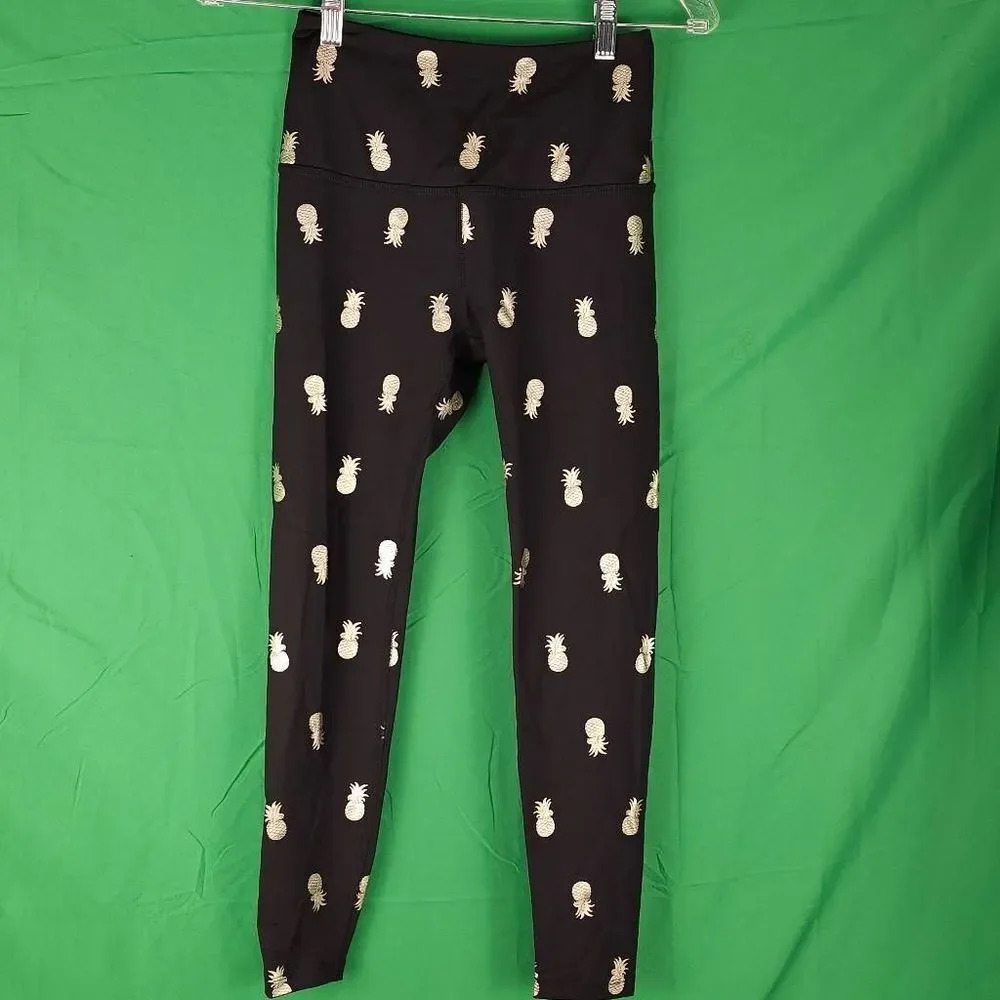 Beyond Yoga Womens‎ Black Pineapple Leggings XS